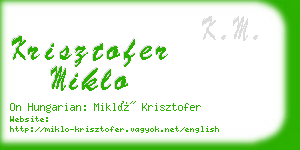 krisztofer miklo business card